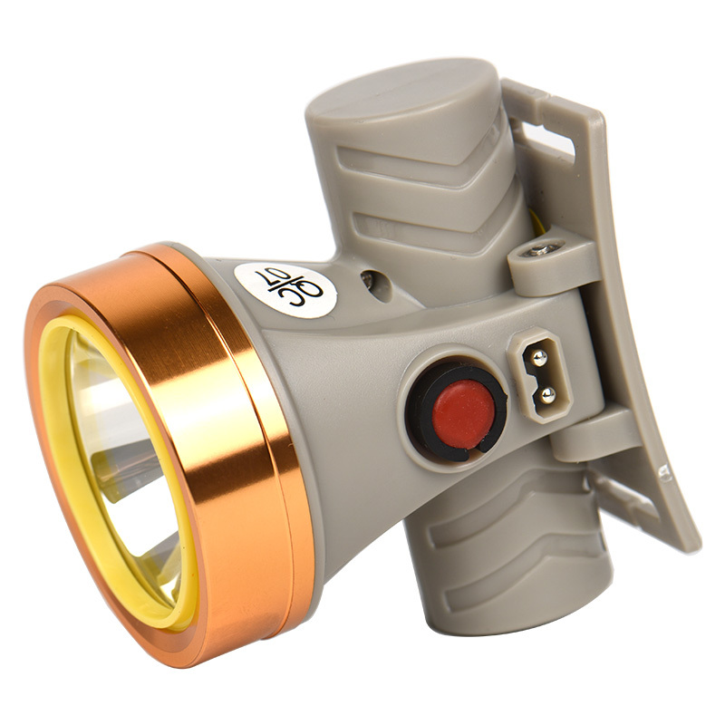 黄光标配led头灯强光充电远射锂电户外露营照明18650头戴矿灯超亮钓鱼