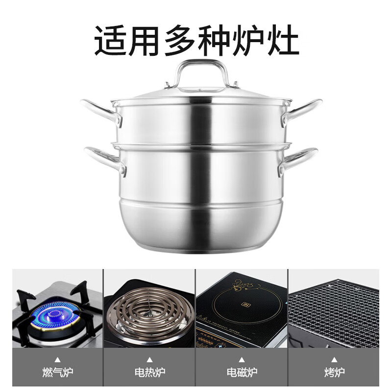 德世朗 朗悦多用两层蒸锅早餐蒸包子馒头 DFS-Z152A高清大图