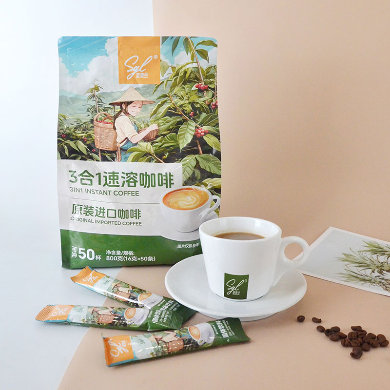 越南进口SGL COFFEE原味三合一速溶咖啡50条袋装高清大图