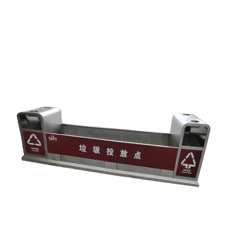 斯赞 不锈钢站台垃圾投放箱 SZT180 个高清大图