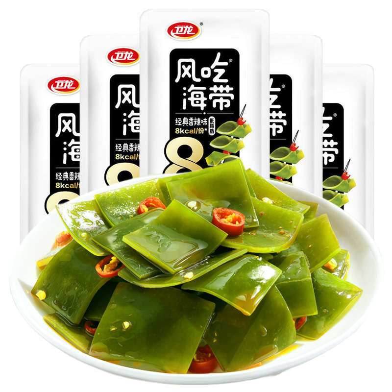 60包 风吃海带零食风味即食麻辣海带片宿舍追剧开袋即食休闲小吃零食小吃海带菜卤味独立小包装办公室休闲零食旗舰店高清大图