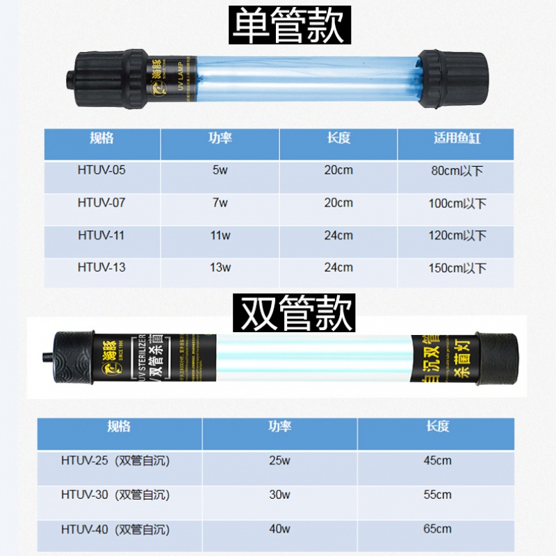 鱼缸除藻绿灯潜水灯uv灯鱼池紫外线器鱼缸杀菌灯高清大图