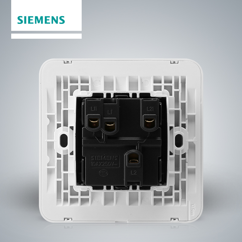 西门子(SIEMENS)开关插座 皓睿玉釉白系列二开单控5TA01213NC01