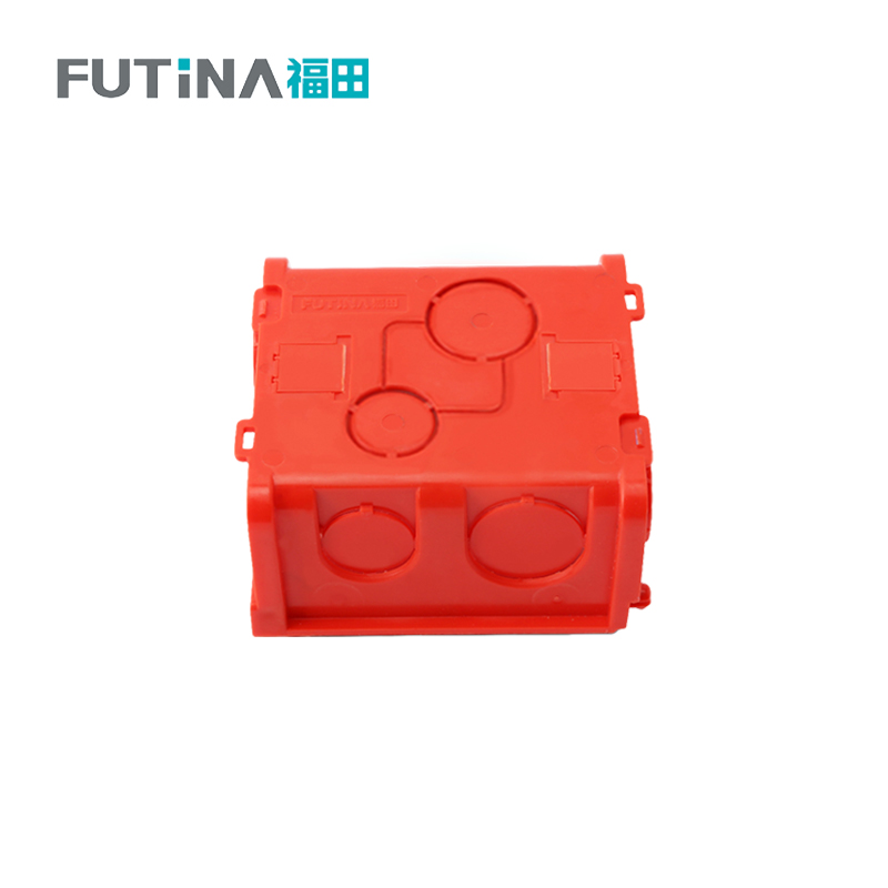 福田 86型暗装底盒 墙开暗盒墙壁面板86型通用暗盒接线盒 A1-红色 单位：个