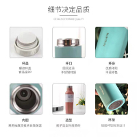 英国Riopoton锐普顿 六棱型保温杯RY500W 500ml灰色 男女士学生情侣便携水杯简约创意磨砂大容量杯子