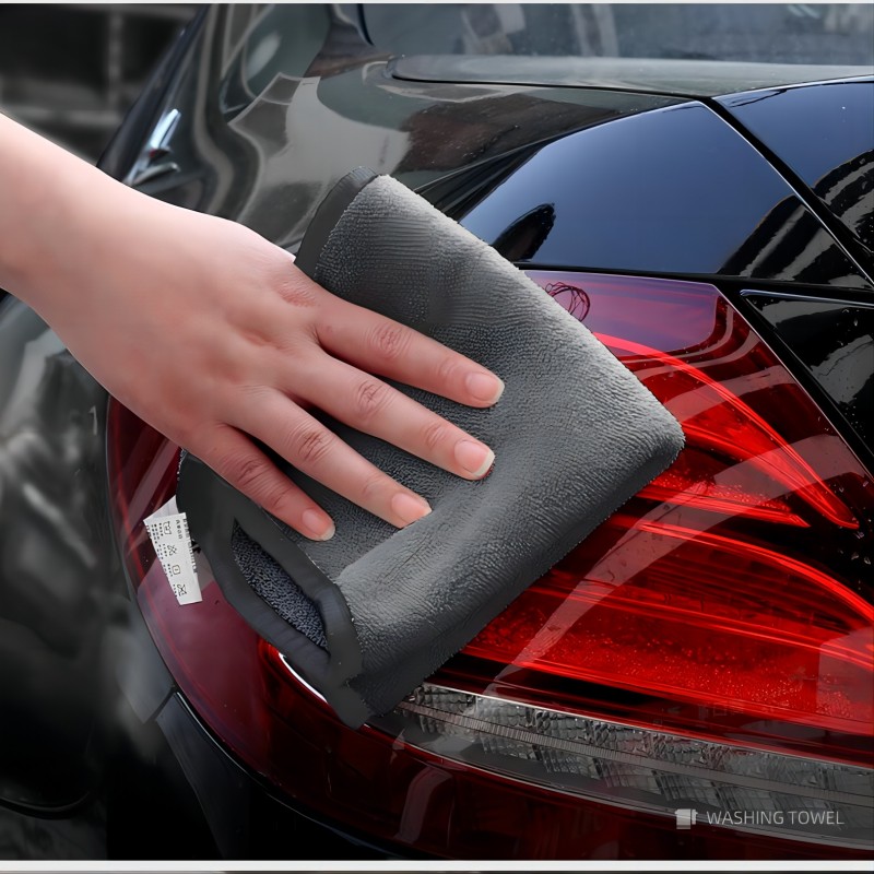洗车毛巾擦车布洗车专用吸水抹布双面加厚不掉毛擦玻璃内饰小毛巾30*30灰色高清大图