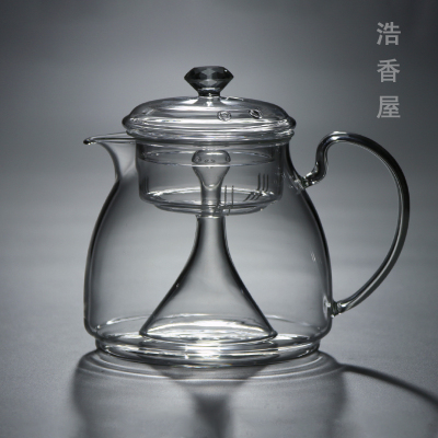 鹰嘴蒸茶壶1500ML 电陶炉加热玻璃蒸茶壶黑茶蒸汽煮茶器电磁炉烧水壶泡茶壶单壶家用