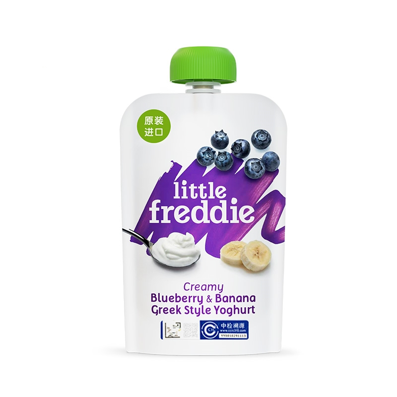 little freddie 小皮发酵乳蓝莓香蕉泥100g 袋装 果蔬泥 适用年龄7个月以上