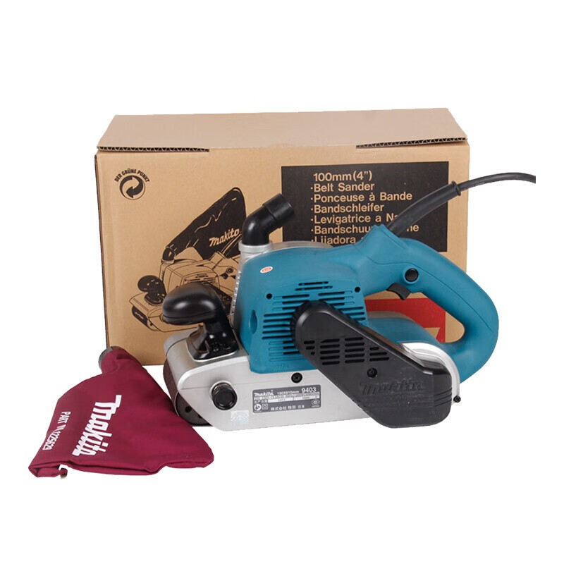 牧田(MAKITA)9403带式砂光机220v金属木材打磨抛光砂带机100*610mm1200w 1台