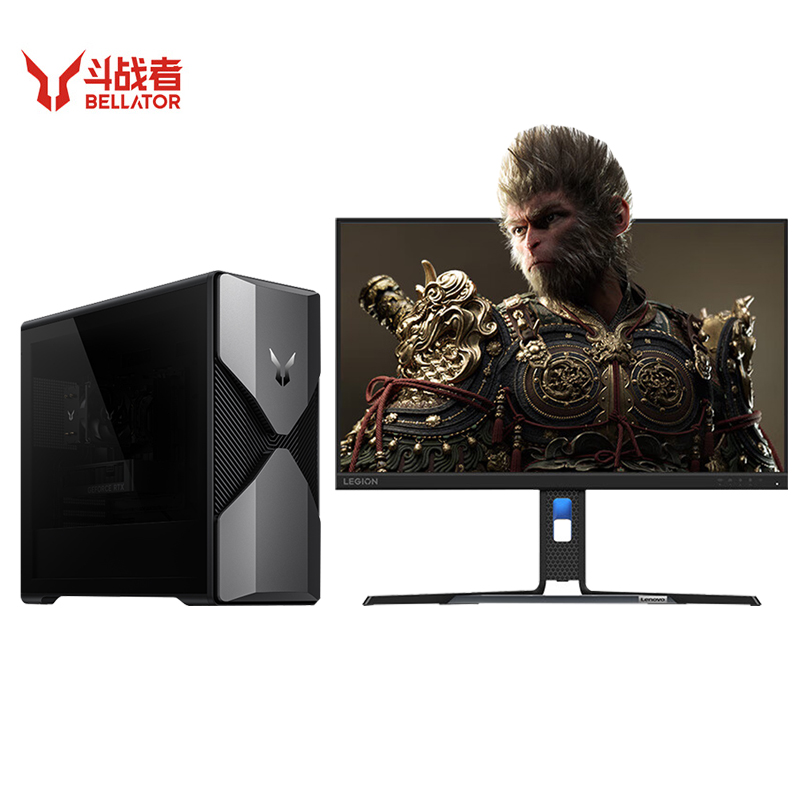 联想(Lenovo)来酷斗战者锋7000游戏台式电脑(i5-12400F RTX3050 6G显卡 16G 512G固态硬盘)23.8英寸显示器 游戏设计商用家用办公高清大图