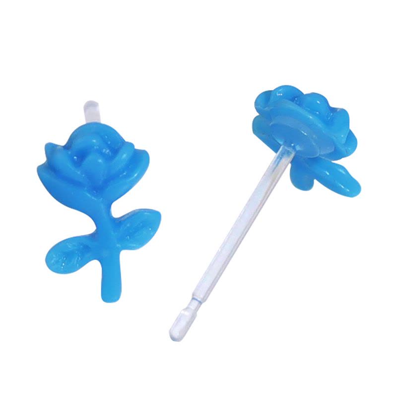 kulana适合夏天的耳夹树脂防过敏花朵耳钉养耳洞百搭耳饰女图片