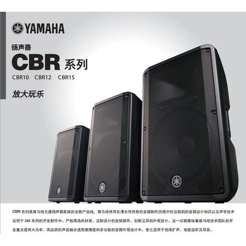 Yamaha/雅马哈 CBR10 10英寸扩声会议无源音箱 专业音箱