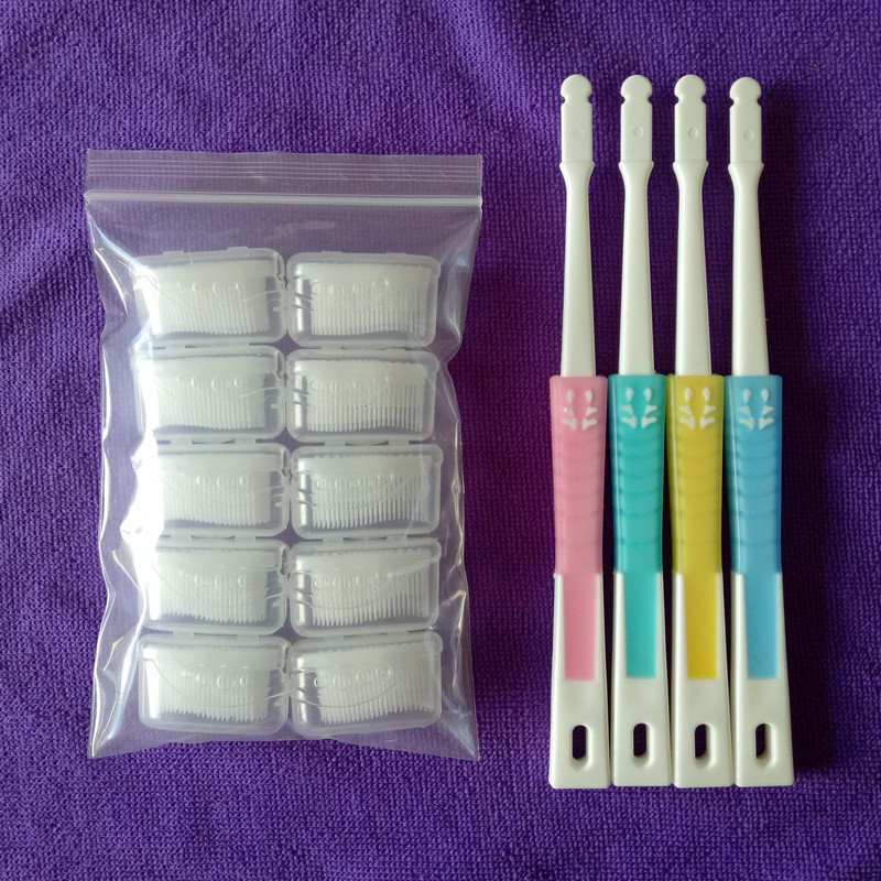 [10个刷头+4根刷柄]纳米软毛牙刷头成人软毛型送刷柄 10个刷头+4根刷柄