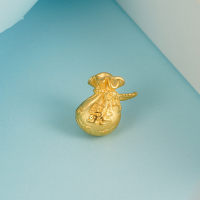 金一 足金3D硬金福袋吊坠通用款黄金吊坠 不含项链 (定价) ACB047 约1.47g