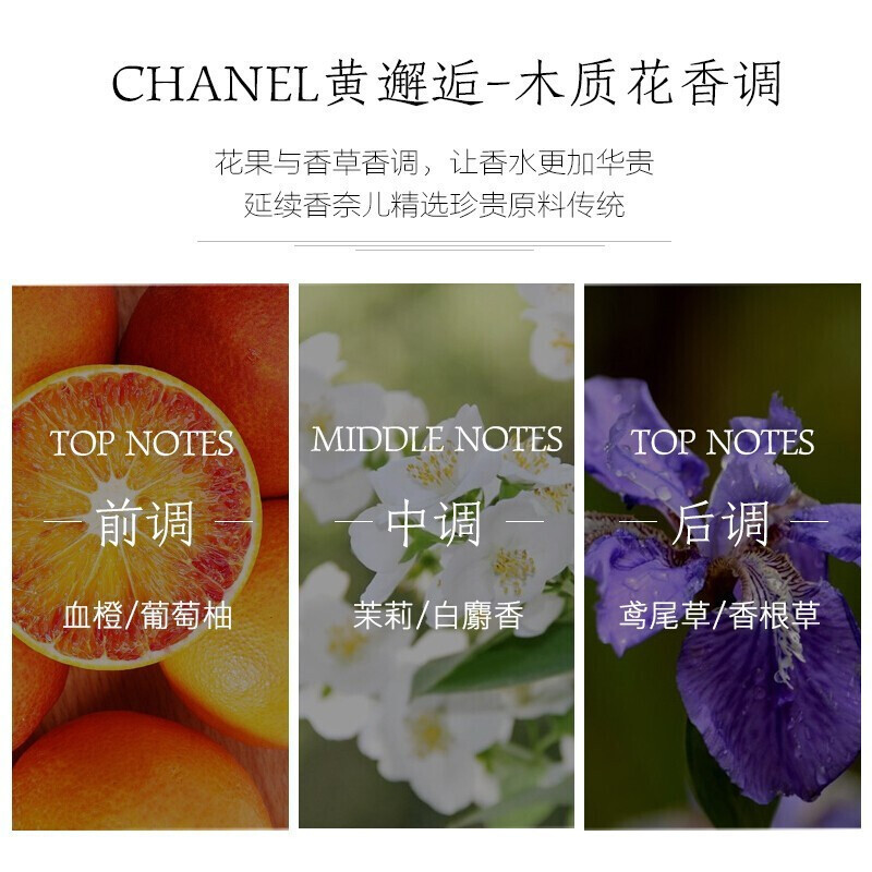 （专柜正品）香奈儿（Chanel）邂逅柔情清新活力淡香持久女士香水花果香调 黄色活力邂逅淡香水100ml