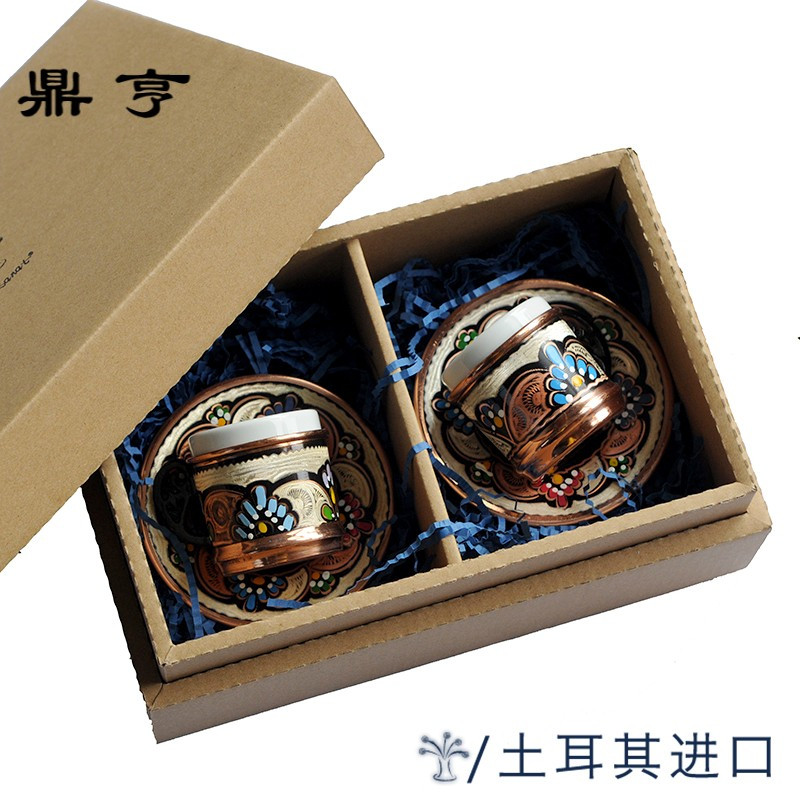 鼎亨欧式小土耳其彩绘espresso手工咖啡杯茶杯套装