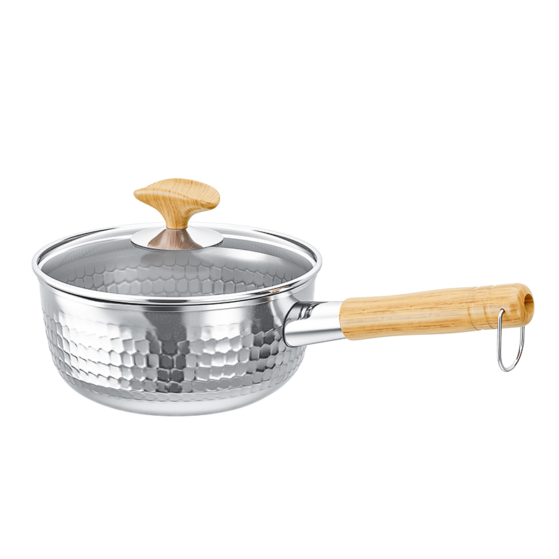 神田 钻石纹18cm雪平锅套装(锅+锅盖+蒸格)高清大图