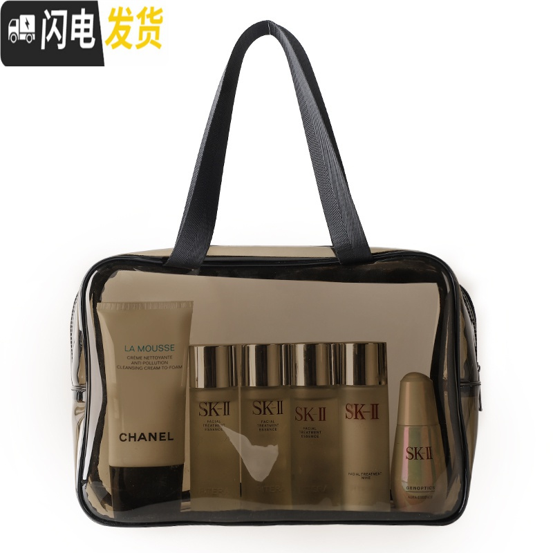 三维工匠化妆包女便携防水洗漱用品收纳盒大容量男旅行透明浴兜洗澡袋收纳包高清大图