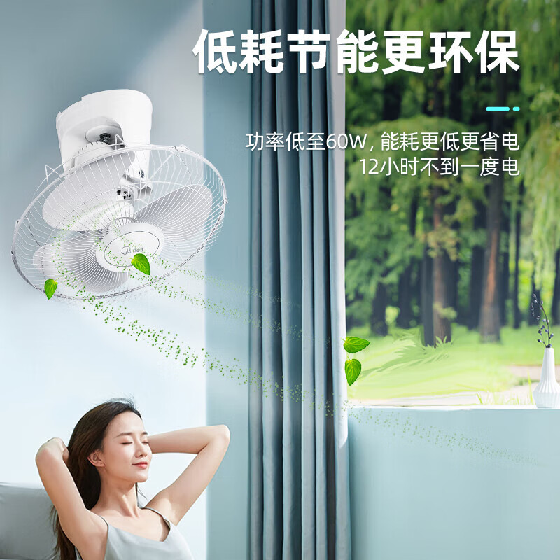 美的(Midea) 顶扇楼顶扇吸顶扇商用学校宿舍工业大风力节能壁扇家用客厅摇头吊顶风扇 FD40-11A高清大图