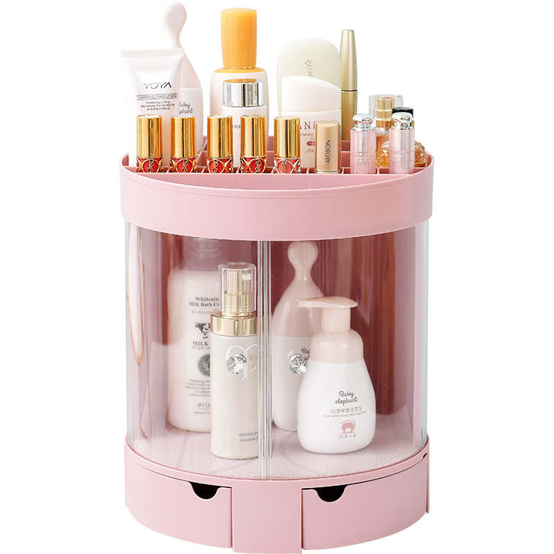 桌面大容量化妆品置物架塑料梳妆台收纳盒桌上护肤品收纳架