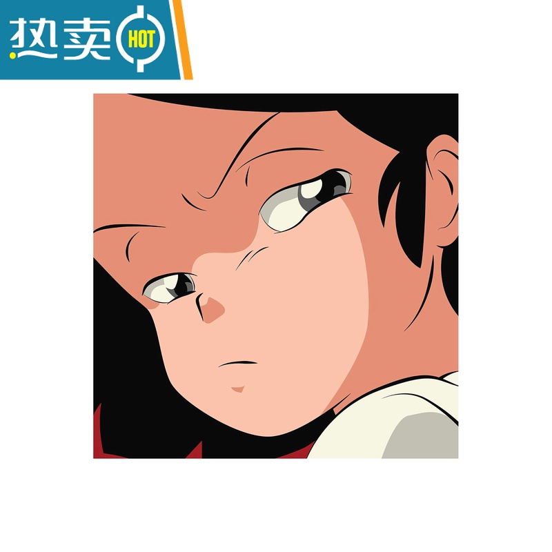 敬平潮流挂画动漫AOKIZY装饰画潮牌二次元客厅卧室床头墙面壁画装饰画 乳白色D-1 50*5035mm铝合金金框+有机玻璃独立