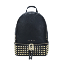 Michael Kors/迈克科尔斯女士RHEAZIP系列牛皮休闲双肩背包30S5GEZB5L黑色001高端女士双肩包 