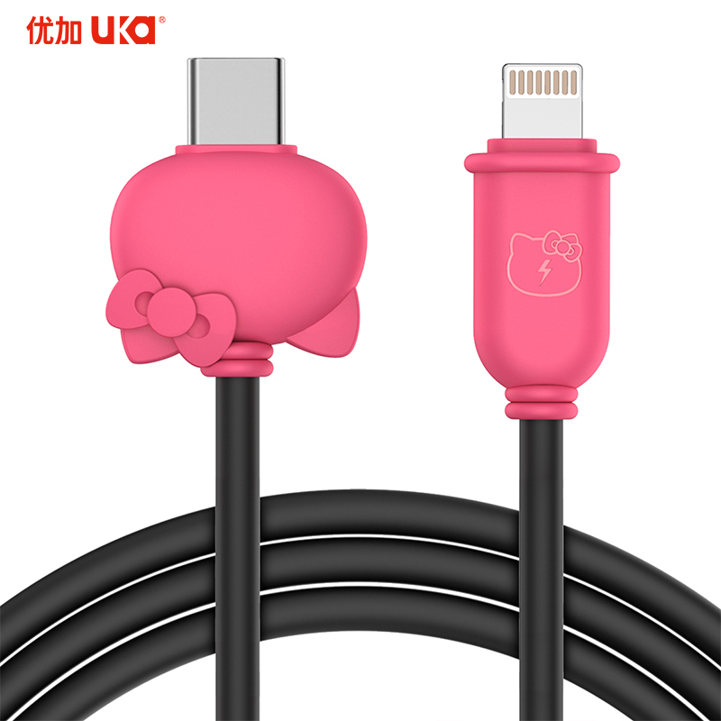 HelloKitty优加苹果数据线iPhone7充电8plus卡通7p可爱6s手机xs快充苹果xsmax平板充电线