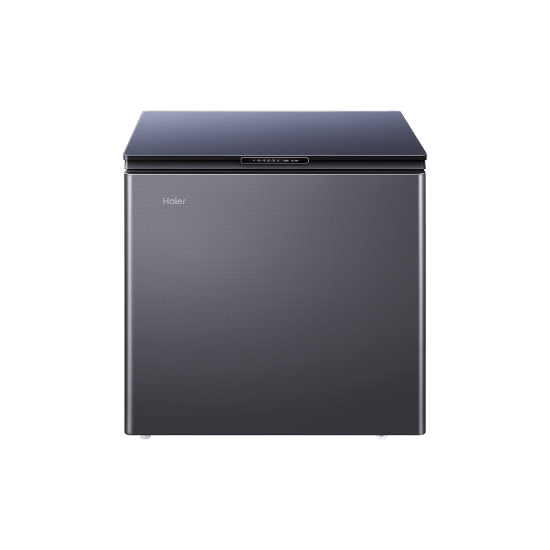 海尔(Haier)166升 卧式冷柜 冰柜风冷无霜领鲜卧式柜,一级能耗,大冷冻力,双翼驭风鲜冻科技,黑金净化(抗菌净味)图片