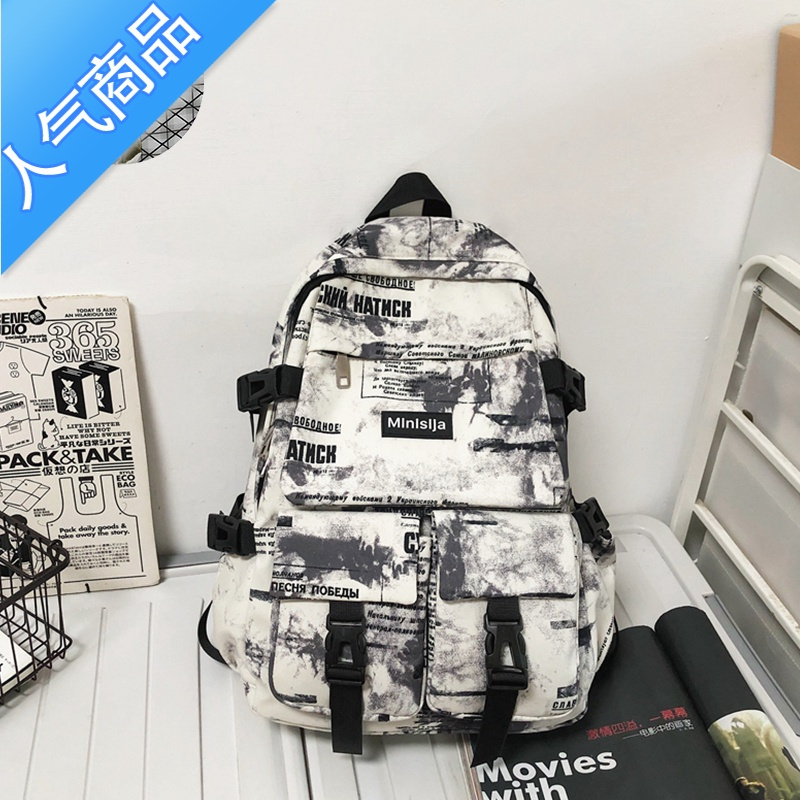 封后初中生书包男高中大款潮牌背包女大容量新款双肩包包ins学生书包