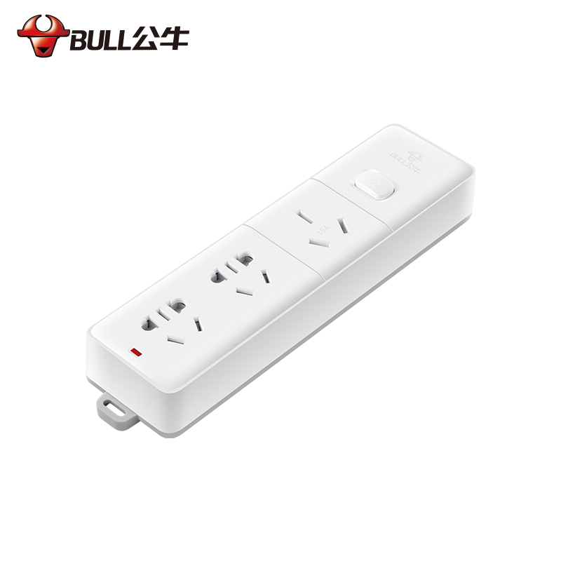 公牛(BULL)GN-406D大功率16A空调插座 3位总控全长1.8米送10A头 插座/插线板/插排/排插
