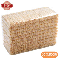 唐宗筷 袋装家用竹木牙签 本色水果叉子 一次性用品 便携环保袋5000支装 C1903