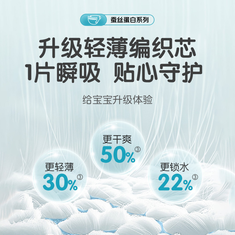 贝亲婴儿纸尿裤(蚕丝蛋白系列)M码 34片高清大图