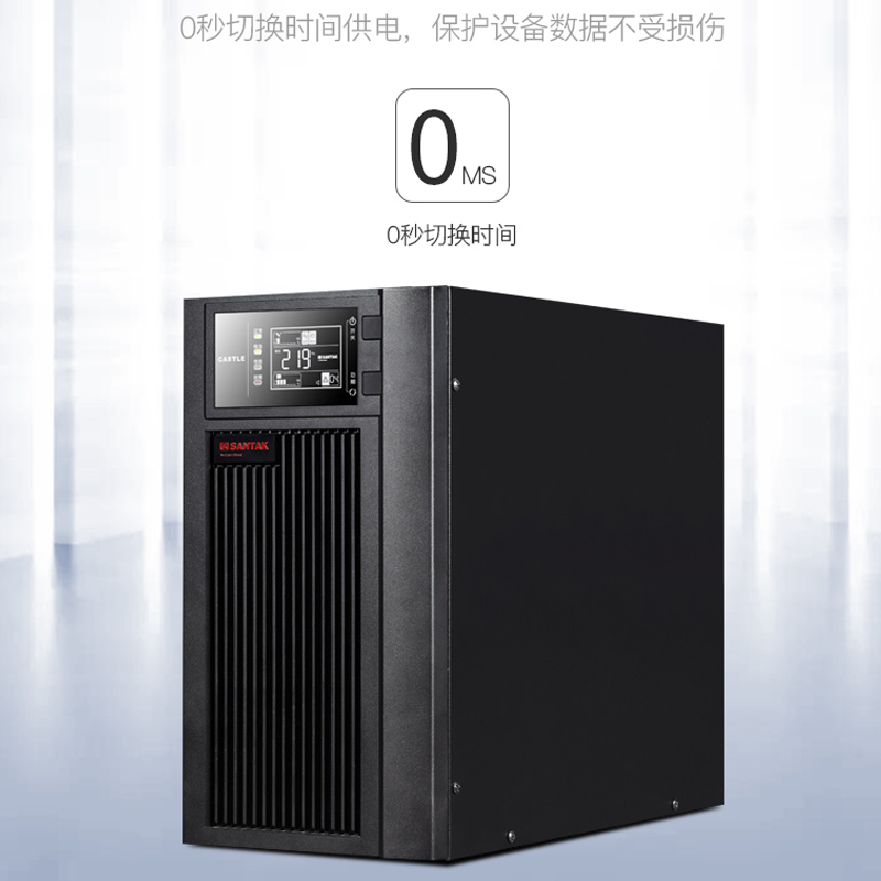 山特C2KS+C12-100+SBC-A6C2KS在线式UPS不间断电源续航3小时6节100AH蓄电池和电池柜高清大图
