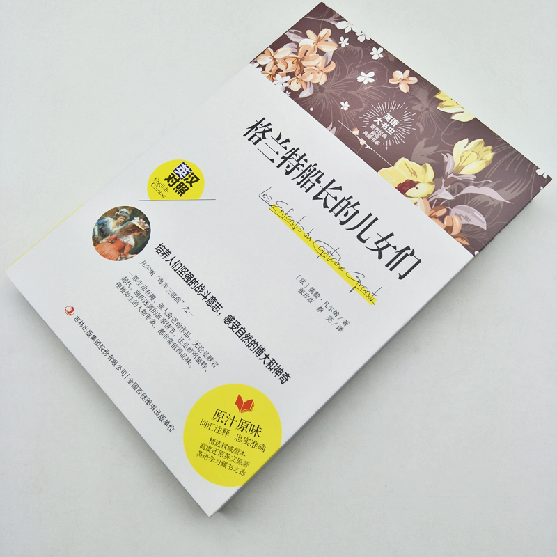 [醉染正版]英语大书虫 格兰特船长的儿女们英汉对照 世界名著精选 全套初中小学生青少年课外阅读物中英文双语对照中文版+英高清大图