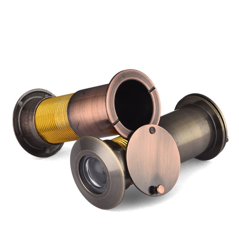 防盗门猫眼门镜不带门铃家用高清镜片35不通用金属防撬猫眼带盖银色14