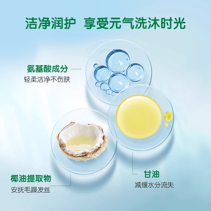 青蛙王子婴儿沐浴露洗发水二合一牛奶精华320ml