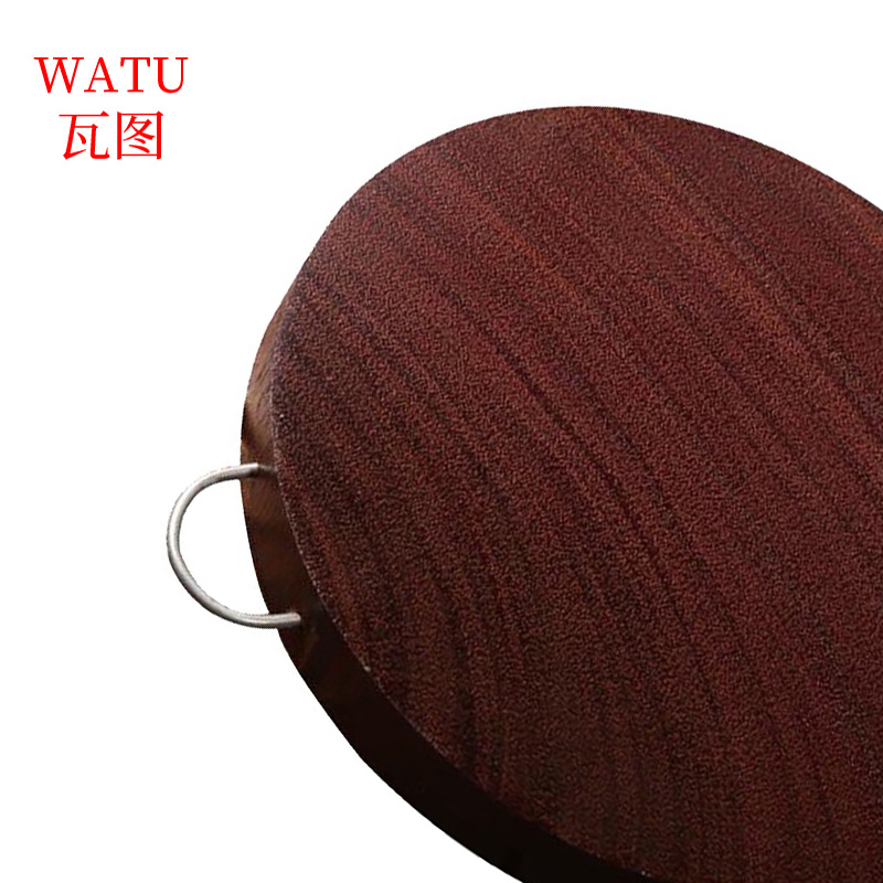 瓦图 圆形砧板 铁木砧板39*5钢圈高清大图