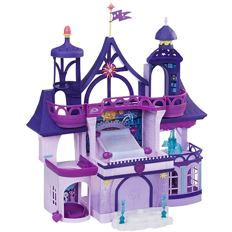 孩之宝小马宝莉女孩玩具玩偶紫悦珍奇柔柔城堡紫悦神奇友谊学校视频