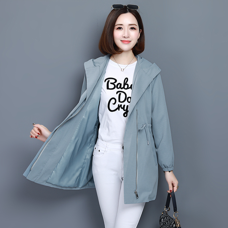 班俏banqiao2022年春季新款风衣女中长款百搭时尚小个子上衣服韩版