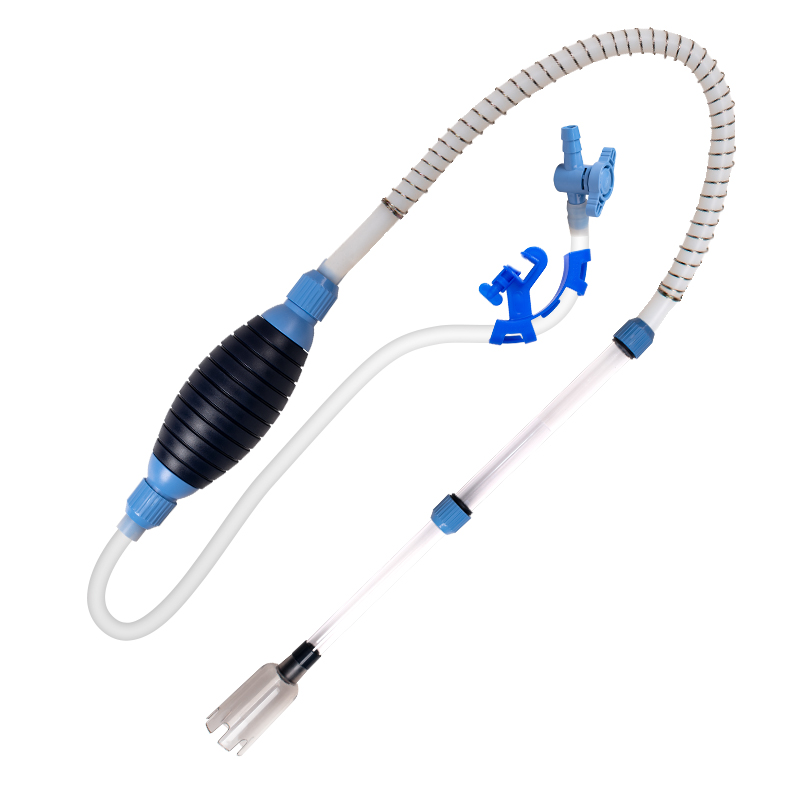 鱼缸换水器抽鱼便洗沙小型手动虹吸工具龟缸抽水管过滤砂非电动 默认尺寸 多功能吸水管+送水管夹+送防折弹簧