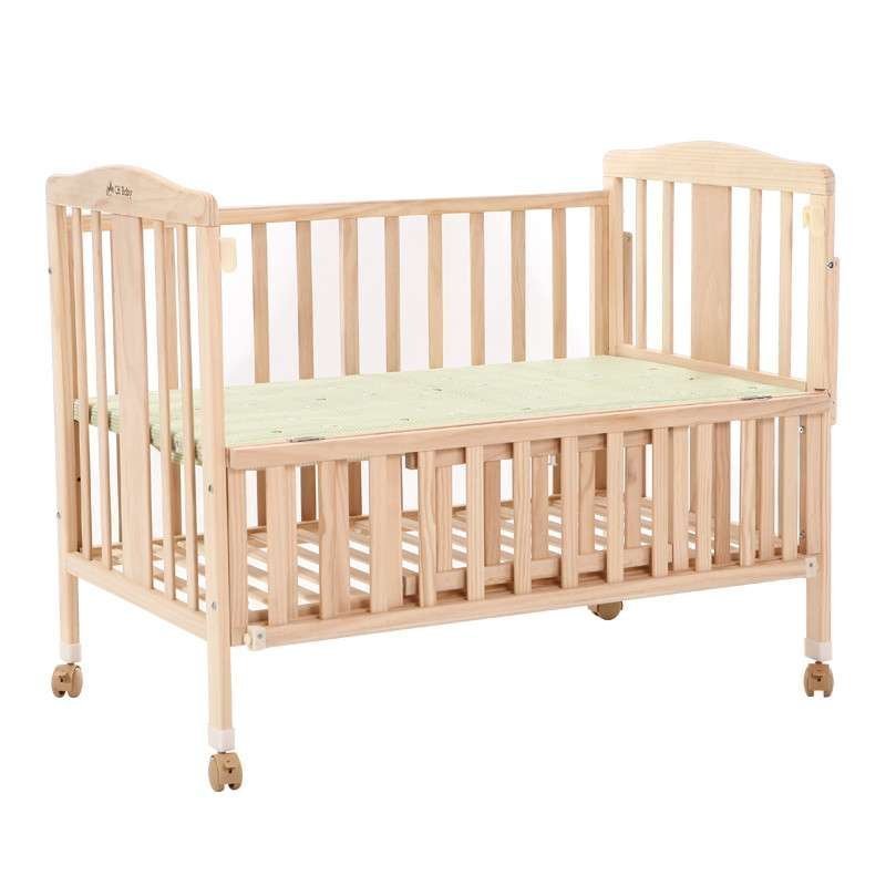 [苏宁自营]CHBABY晨辉环保实木无漆带蚊帐多功能可做摇床婴儿木床105