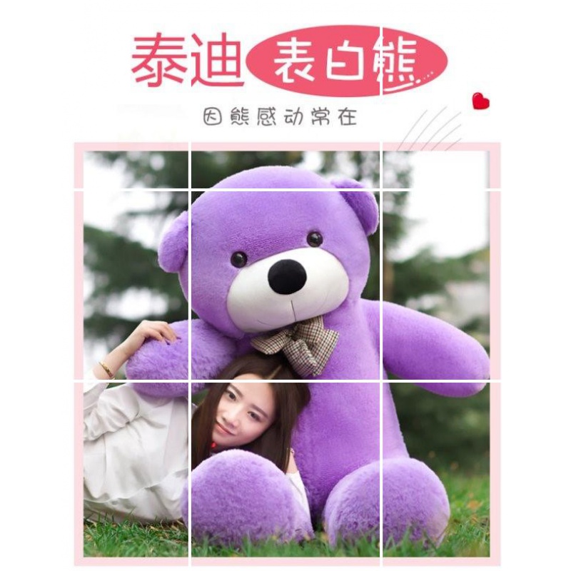 玩偶公仔生熊布娃布朗熊玩具送超大娃特大号女友毛绒2女1.8米巨型 浅棕色泰迪熊 2.2米送玫瑰花高清大图