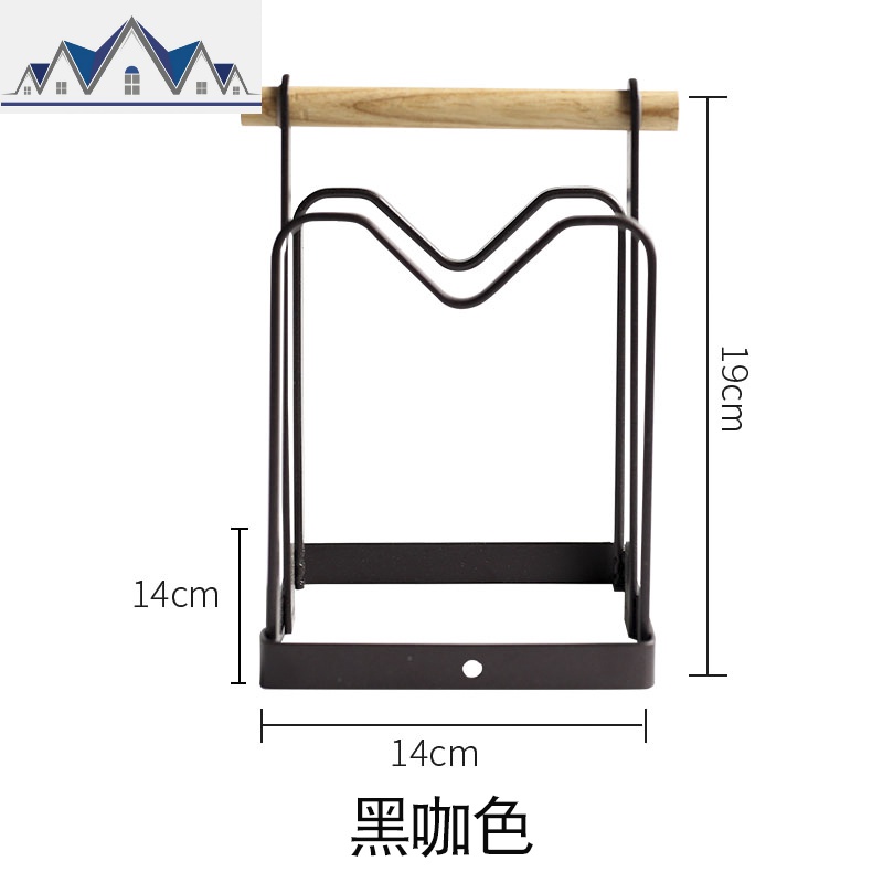 北欧铁艺多功能厨房台面锅盖架坐式落地立式厨房置物架砧板菜板架_149 黑咖色