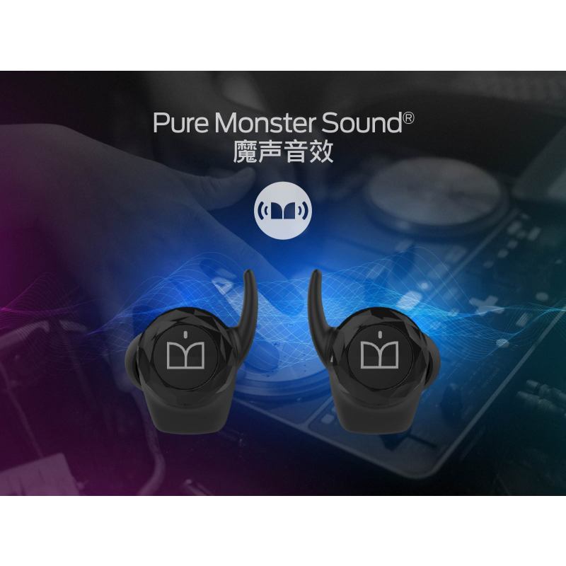 monster魔声蓝牙耳机strive100airlinks真无线运动耳塞低音降噪环绕
