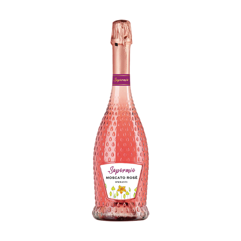 意美斯 桃红起泡葡萄酒750ml*6瓶 意大利莫斯卡托甜高泡香槟塔用酒高清大图