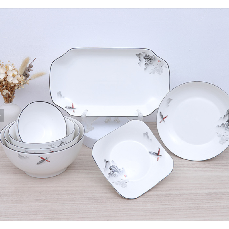 益美洁陶瓷家用大号鱼盘长方形盘子菜盘碟子蒸鱼烤鱼餐具30cm鱼盘公差±2cm高清大图