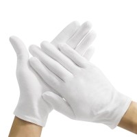物业 白色棉质手套 一副/中号