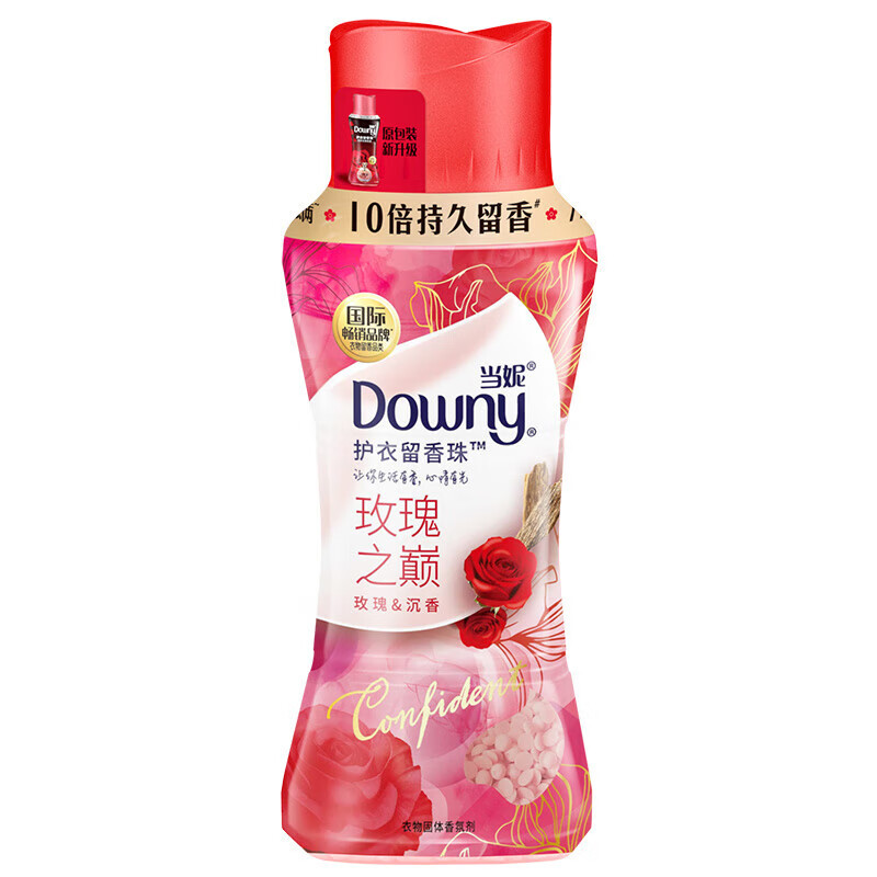 当妮(Downy)护衣留香珠 非柔顺剂 防静电 洗衣香珠 十倍持久留香 (玫瑰之巅)200g/瓶