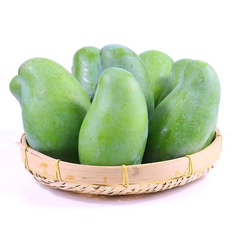 鲜贝达生鲜 广西百色桂七香芒5斤装中果(净重5斤 单果200g 12个果左右)新鲜大青皮芒果 产地直发