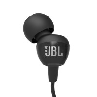 JBL C100SI 入耳式运动耳机 通话带麦线控音乐耳机 手机耳机带麦耳塞 黑色